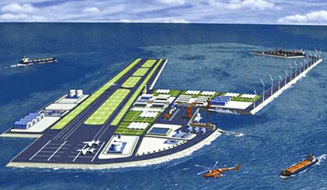 Illustration of the proposed new Sanya airport.