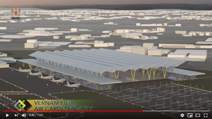 Vernamfield Air Cargo Logistics Facility, architect's impression