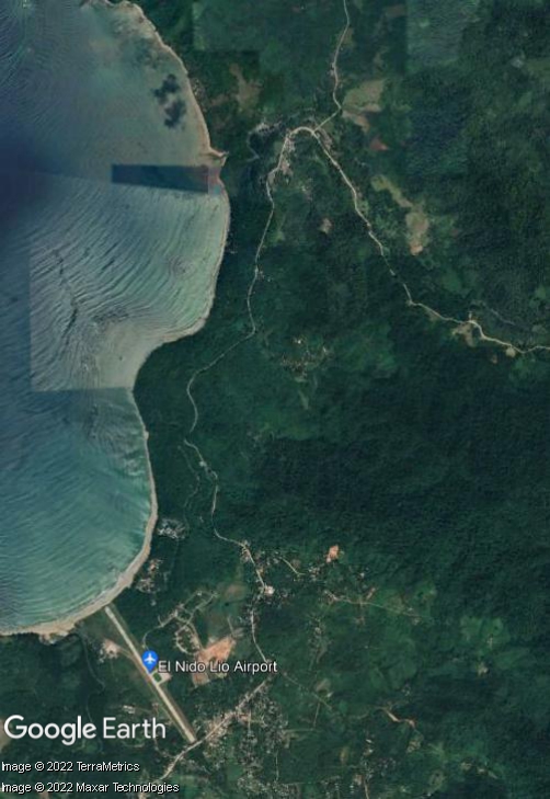Satellite imagery of Lio Tourism Estate adn Lio Airport