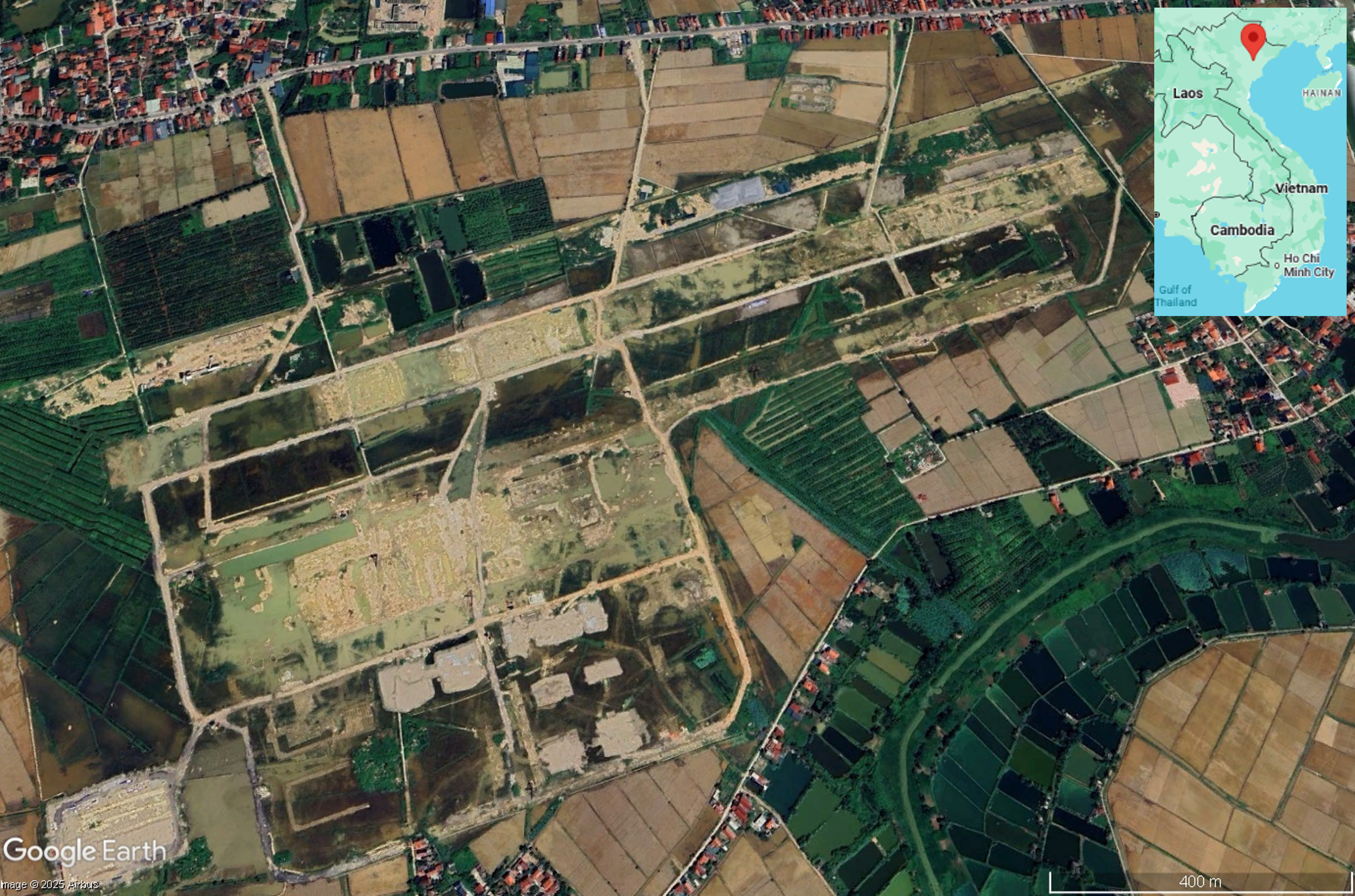 Aerial image of Gia Binh Airport site, 17/07/2025
