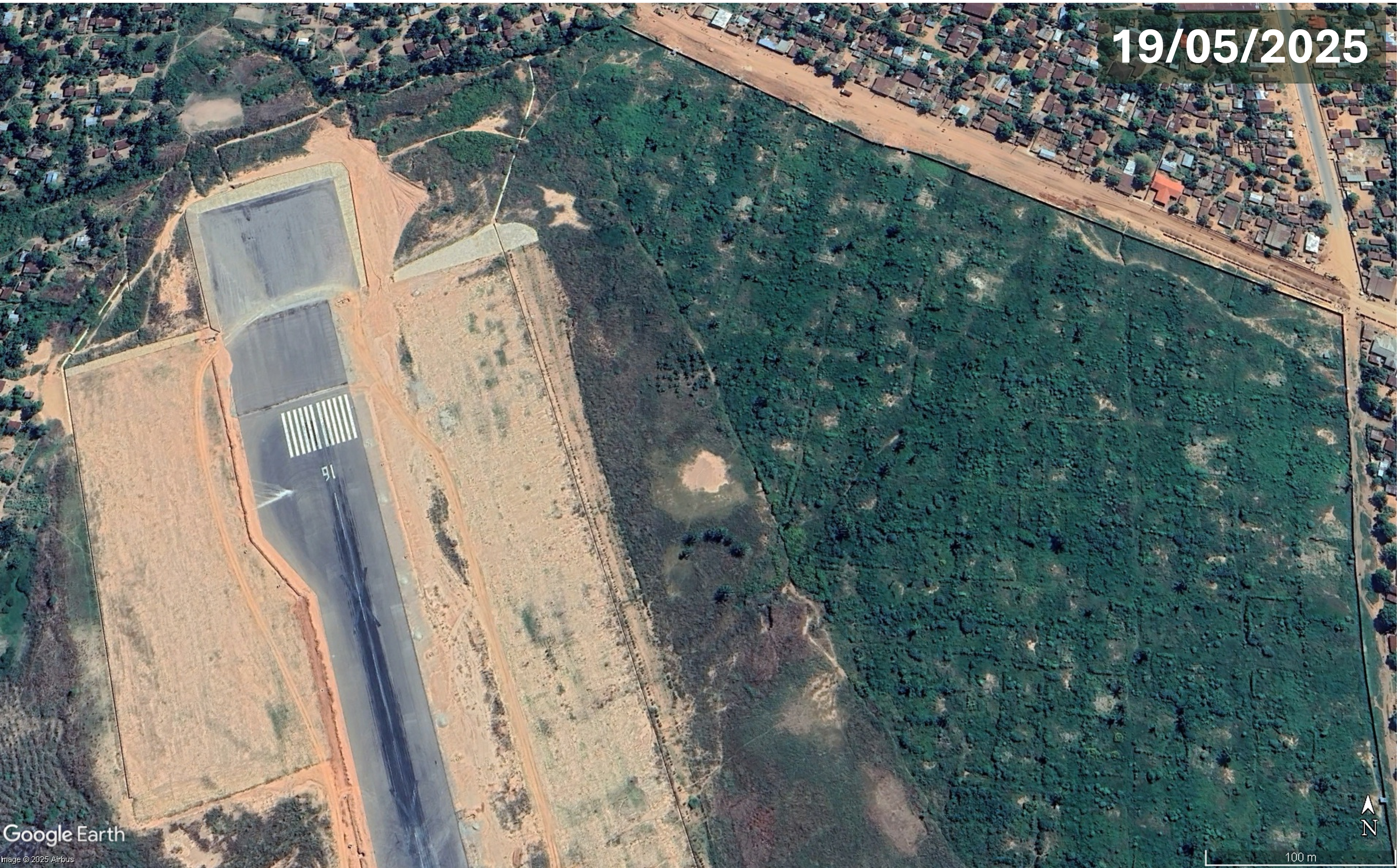 Aerial imagery of Mbuji-Mayi Airport, 19th May 2025