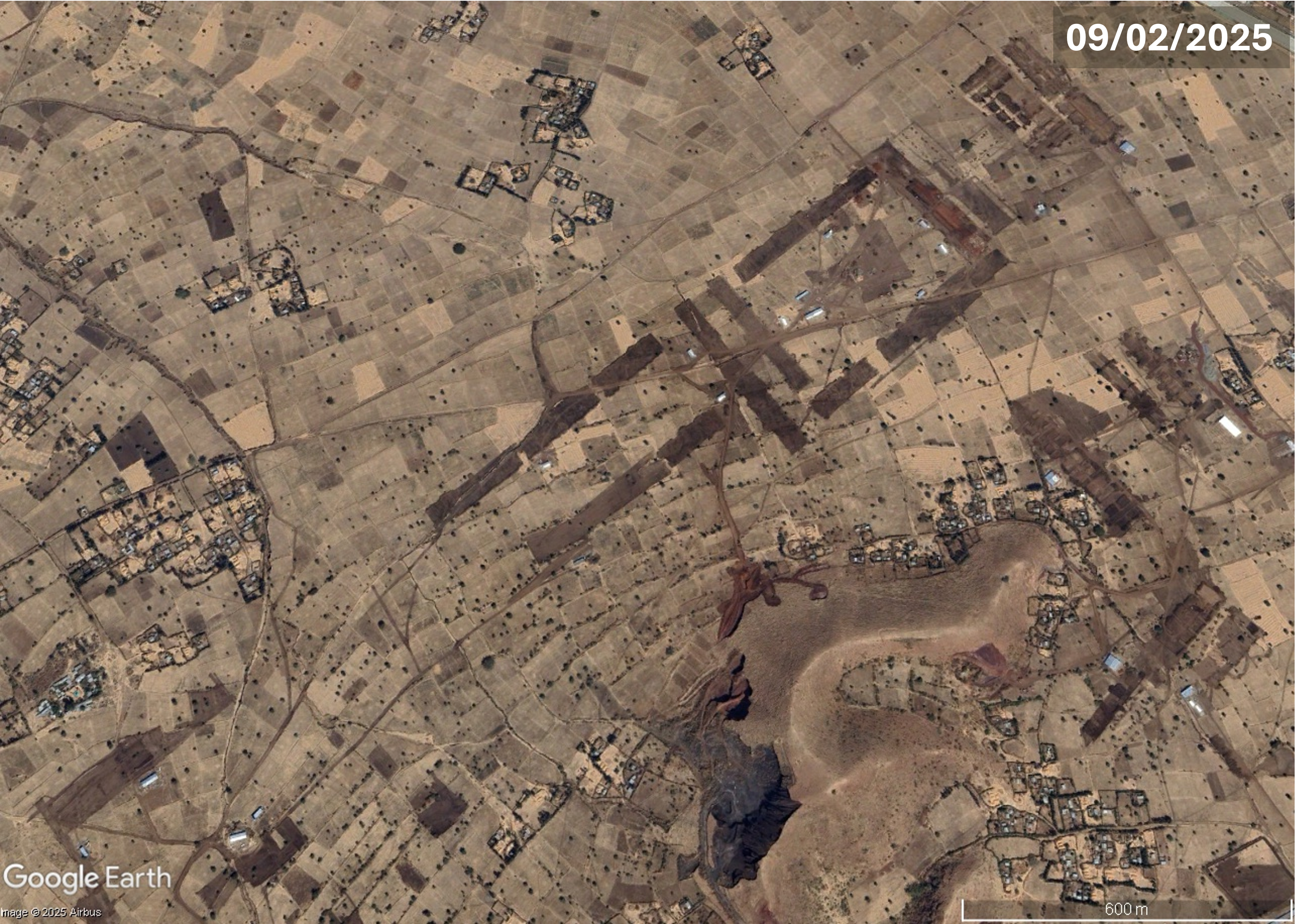 Aerial imagery of Bishoftu Airport site, 9th Februay 2025
