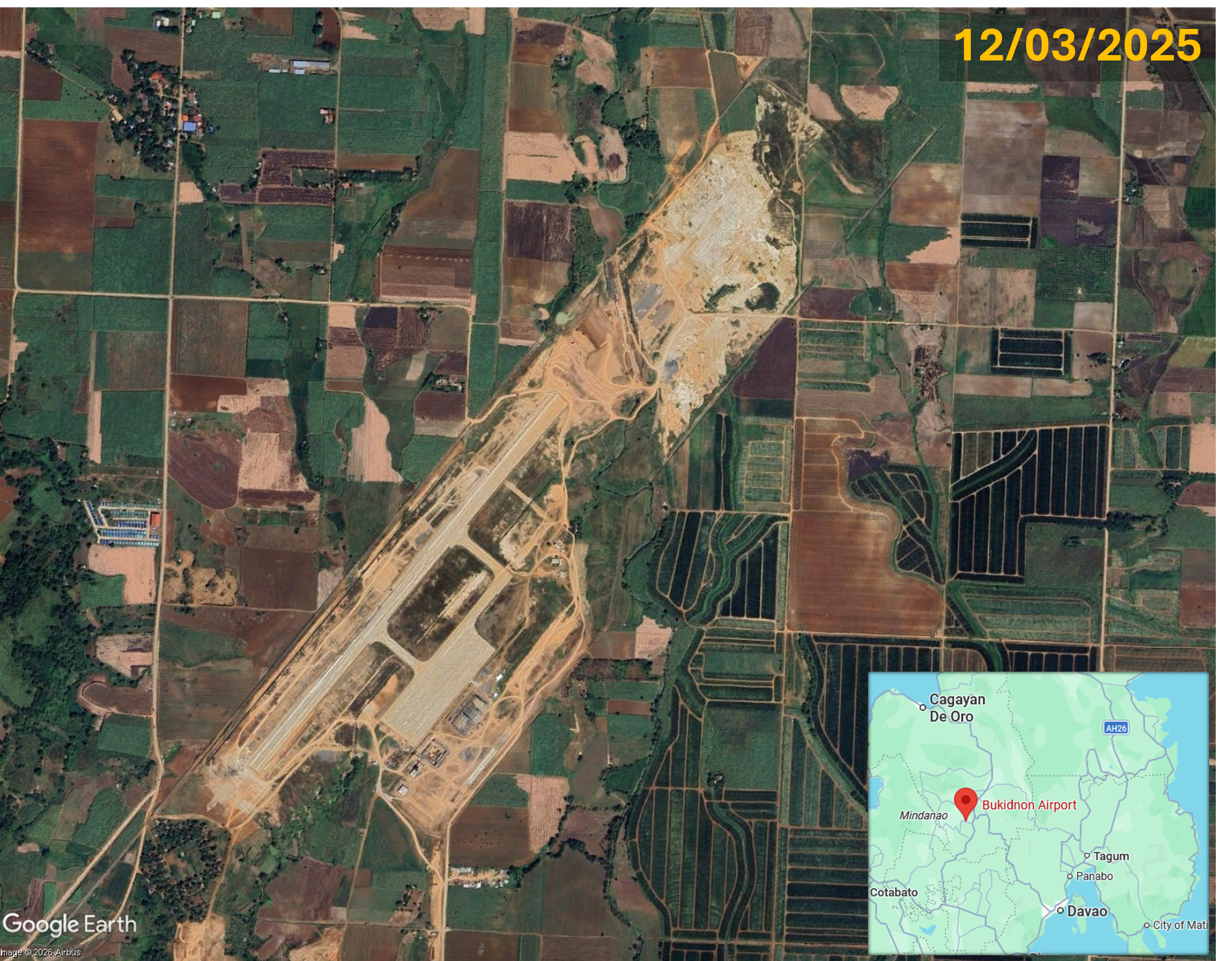 Bukidnon Airport site, aerial imagery 12/03/2025